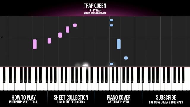 How To Play: Fetty Wap - Trap Queen | Piano Tutorial + Sheets смотреть онлайн