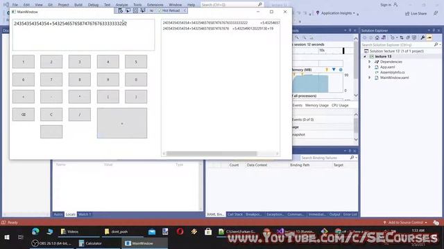 C# Programming For Beginners - Lecture 13: How to Design & Code/Program a Calculator by Using NCalc смотреть онлайн