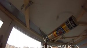 Герметизация швов монтажной пеной на балконе - Киев ул. Постышева балкон 2