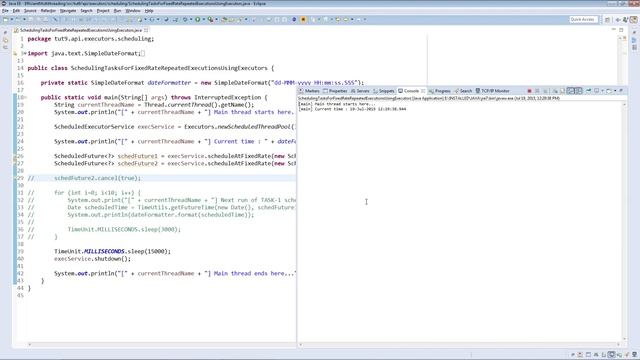 Scheduling Tasks For Fixed Rate Repeated Executions Using Executors смотреть онлайн