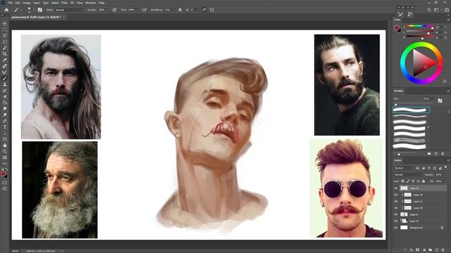 Рисуем запоминающийся портрет | CG LAB TUTORIAL смотреть онлайн