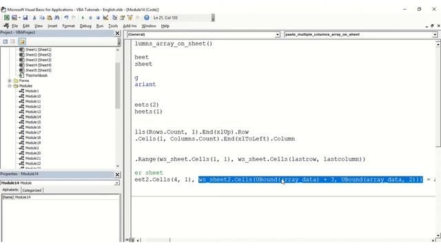 VBA Paste multiple columns array on sheet смотреть онлайн