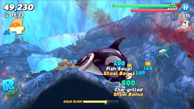 Hungry Shark World - Killer Whale vs Colossal Squid Boss Battle - All 39 Sharks Unlocked Gameplay смотреть онлайн
