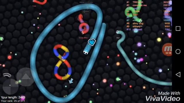 Slither. io(видео без звука,) смотреть онлайн