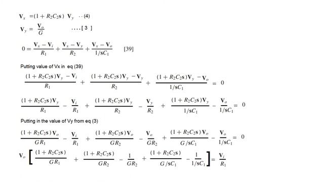 Derivation of Expression for Transfer Function || Sallen Key Filter || (Hayt) || ENA 16.8 смотреть онлайн