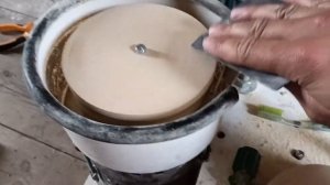 Самодельный камнерезный станок | изготовление планшайбы из дерева