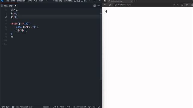 While loop in PHP смотреть онлайн