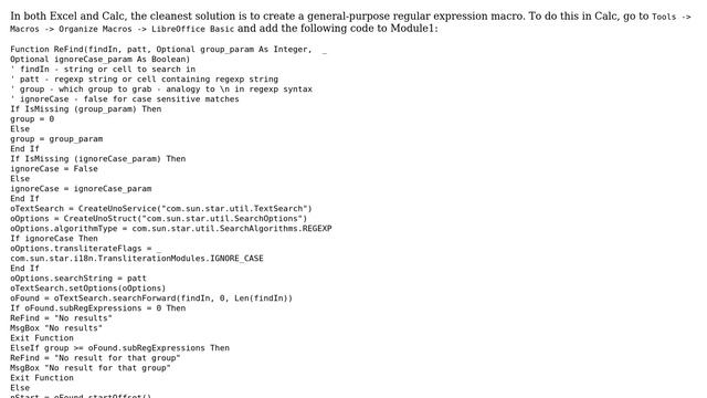 Extracting named groups of regular expression in LibreOffice Calc (2 Solutions!!) смотреть онлайн