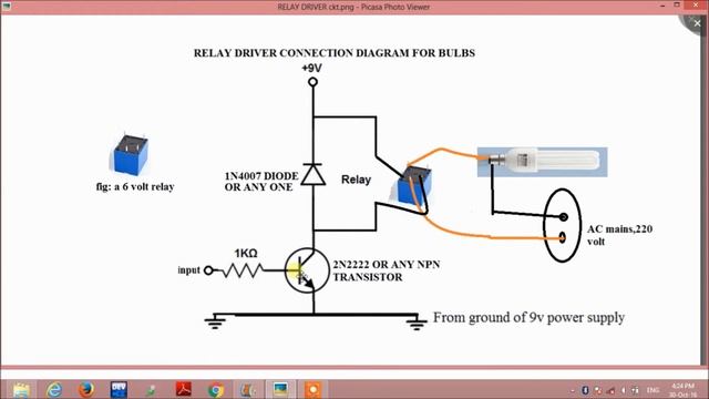 How To Make A Simple Relay Circuit using npn transistor смотреть онлайн
