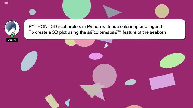 PYTHON : 3D scatterplots in Python with hue colormap and legend смотреть онлайн