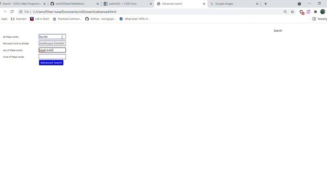 Search CS50's Web Programming with Python and JavaScript Project 0 смотреть онлайн