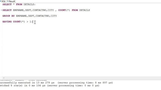 How to remove duplicate rows in SQL Query | Learn the basics of Having & Union Function смотреть онлайн