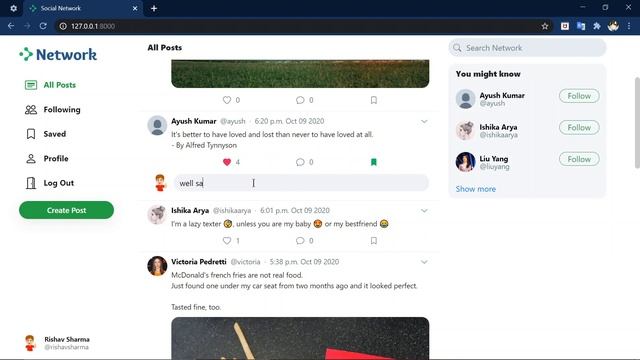 Social Media Website - A Django Project смотреть онлайн