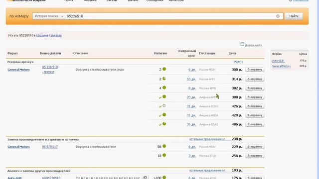Веерные форсунки для Chevrolet Cruze на Emex.ru смотреть онлайн