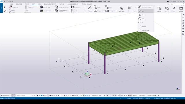 How to model wireframes faster | Tekla structures | Magnetic lines | Extend tools. смотреть онлайн