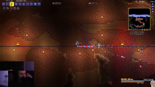 I fought the Desert Scourge in Terraria Calamity Mod смотреть онлайн