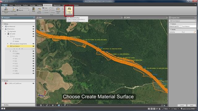 Leica Infinity - Infrastructure Module - Roads - Create Material Surface - Export to Leica ConX смотреть онлайн