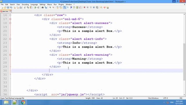 18 Alert Box -BOOTSTRAP TUTORIAL смотреть онлайн