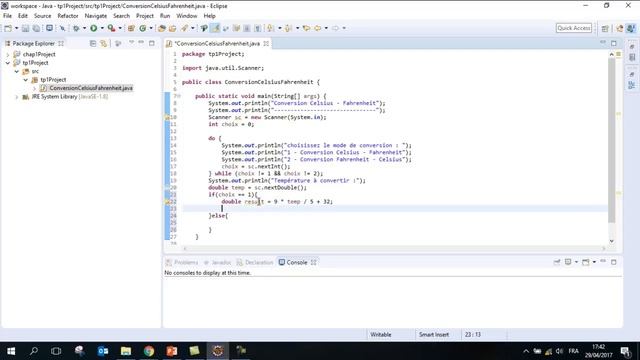 Introduction à la POO en Java 8 - TP : Conversion Celsius - Fahrenheit смотреть онлайн