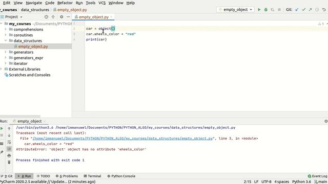 Python ? | Data Structures | Empty Object смотреть онлайн