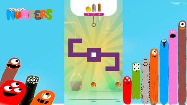 Fun Microbes Puzzles - Dragonbox: Numbers (iPad, iPhone, Android). Fun game for kids.