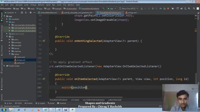 Android Practical 42 Drawables and Gradients Programmatically 2 Spinners смотреть онлайн