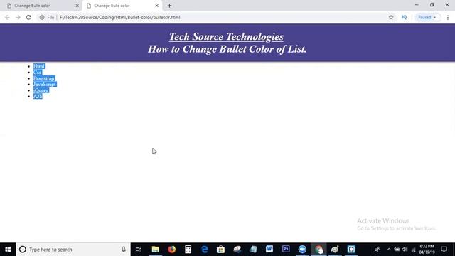 How to Change Bullet Color of list using html css | How to change bullet color from list смотреть онлайн
