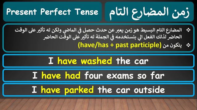 شرح زمن المضارع التام (Present Perfect Tense) بطريقة سهلة ومبسطة - درس:(16) د/ عبد الرحمن سراج الدي смотреть онлайн