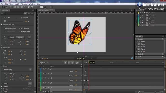 34.Интеграция анимации Edge Animate в Adobe Muse | 2015 смотреть онлайн