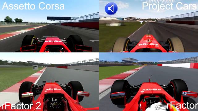Silverstone Comparison - Assetto Corsa vs Project Cars vs rFactor 2 vs rFactor смотреть онлайн
