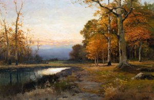 Осенний пейзаж маслом|как рисовать яркий осенний пейзаж|для начинающих #живопись #art #какнарисовать