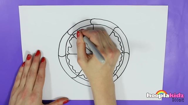 How To Draw A PIZZA - Easy Step by Step Drawing Tutorials for Kids by HooplaKidz Doodle смотреть онлайн