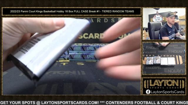 2022/23 Panini Court Kings Basketball Hobby 16 Box FULL CASE Break # смотреть онлайн