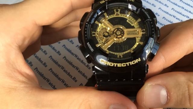 Обзор наручных часов Casio G-SHOCK GA-110GB-1A - видео от Watch-Forum.RU смотреть онлайн