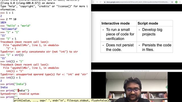 Tamil Python - Interactive mode and Escape character смотреть онлайн