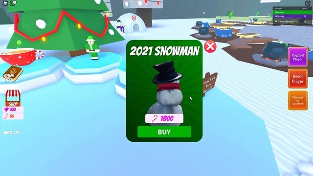 HOW TO UNLOCK "SNOWMAN" INGREDIENT IN XMAS UPDATE! Wacky Wizards Roblox смотреть онлайн