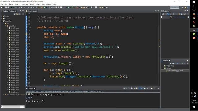 JAVA - 27 - ArrayList örnek soru смотреть онлайн
