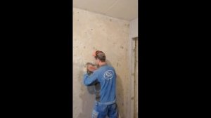 Демонтаж краски и шпатлевки шлифмашинкой с пылесосом