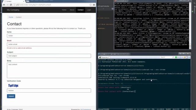 PHP codeception and selenium server in Google Chrome Driver смотреть онлайн