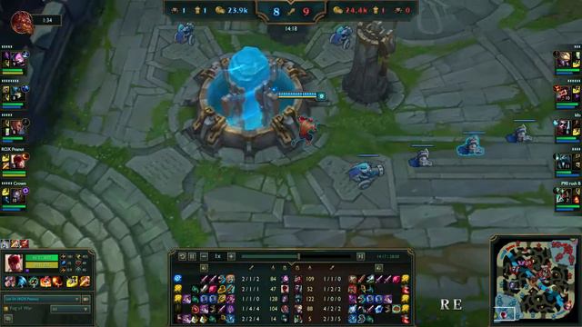 ROX Tigers Peanut Leesin Jungle vs Ekko Patch 6.21 смотреть онлайн