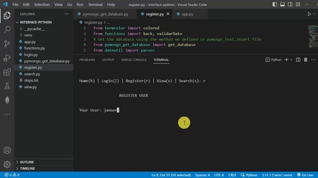Python and MongoDB connection with Visual Studio Code. смотреть онлайн