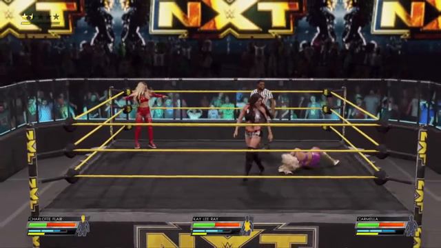 KAY LEE RAY VS CHARLOTTE FLAIR VS CARMELLA