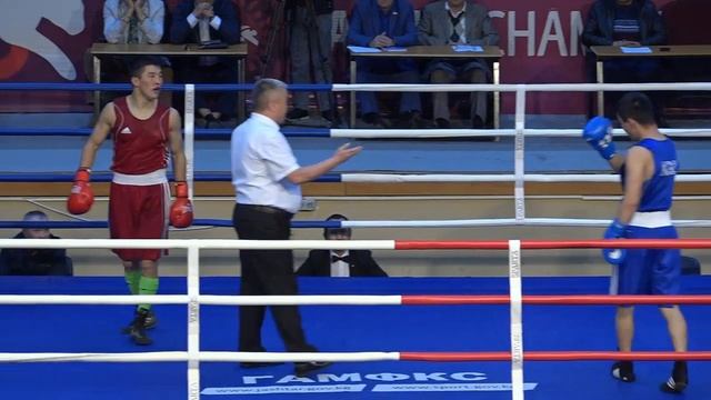 Спорт. Бокс. Чемпионат Кыргызстана-2019. Финал. 63 кг Кадырбек уулу Арген-Рыспек Бектенов смотреть онлайн
