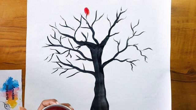 Finger printing Tree painting/Finger printing painting смотреть онлайн