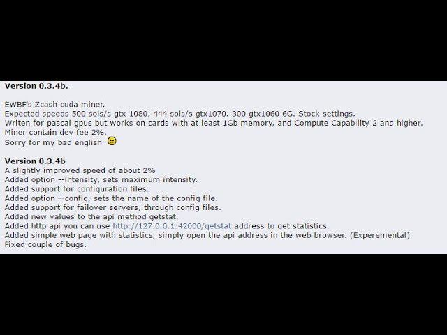 EWBF 0.3.4b Не много обновленного майнера, главная фишка смотреть онлайн