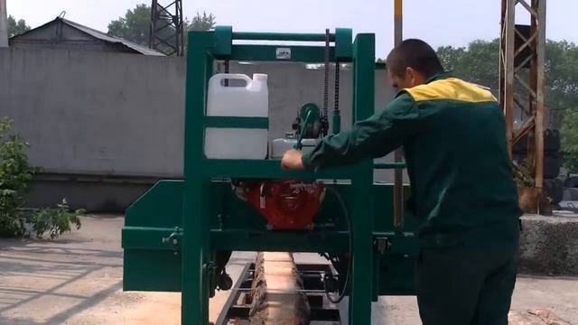 Пилорама ленточная с бензиновым двигателем 'Тайга Т 1Б' смотреть онлайн