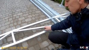 Сборка навеса для авто из солнечных панелей