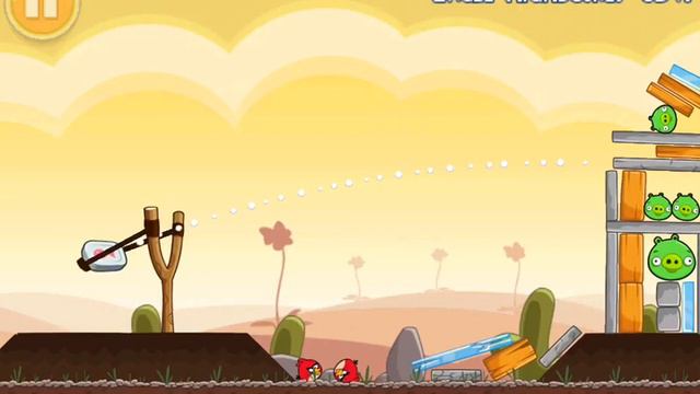Angry Birds Level 3-5 - Mighty Eagle - 100% - Total Distruction - Totale Zerstörung смотреть онлайн