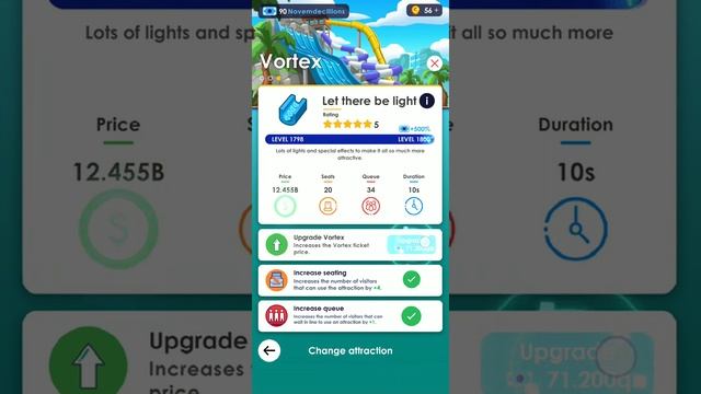 Idle Theme Park Tycoon - NEW UPDATE Aqua Park, Vortex Level 3000 MAX смотреть онлайн