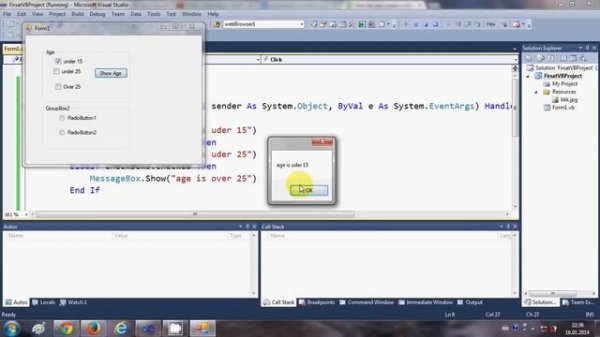 VB.NET Tutorial 2 : How to use Groupbox , RadioButtons and CheckBoxes in Visual Basic .NET